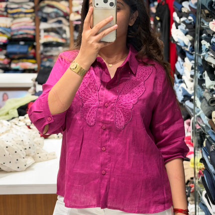 Butterfly Linen Shirt