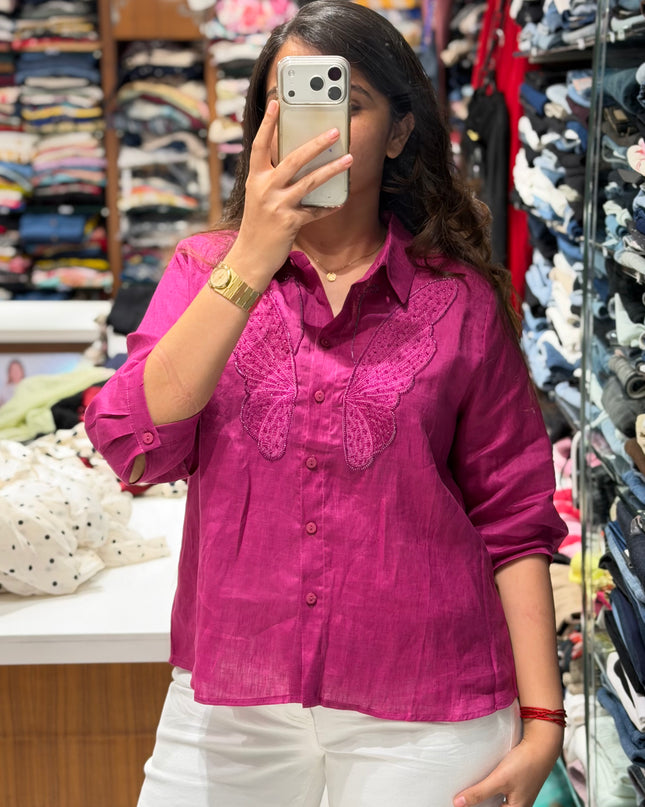Butterfly Linen Shirt