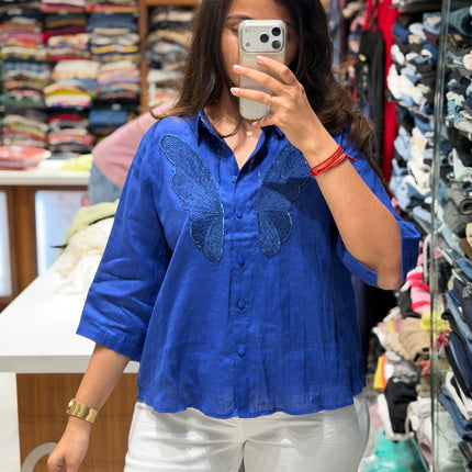 Butterfly Linen Shirt