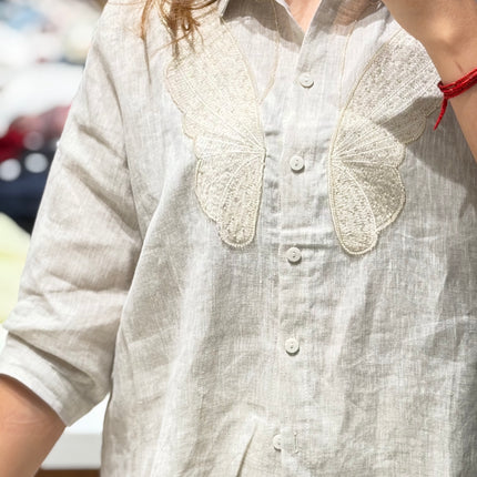 Butterfly Linen Shirt