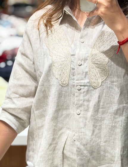 Butterfly Linen Shirt