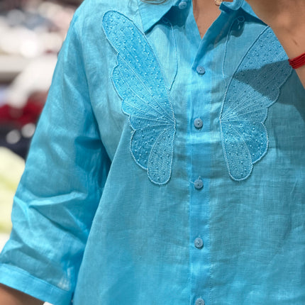 Butterfly Linen Shirt