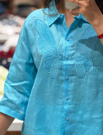 Butterfly Linen Shirt