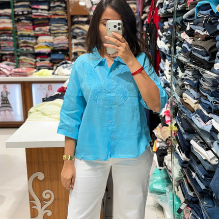 Butterfly Linen Shirt