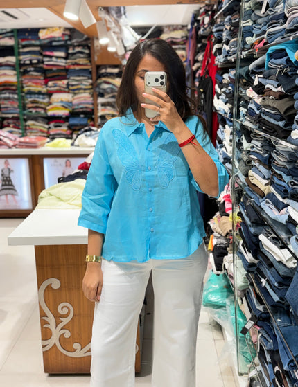 Butterfly Linen Shirt