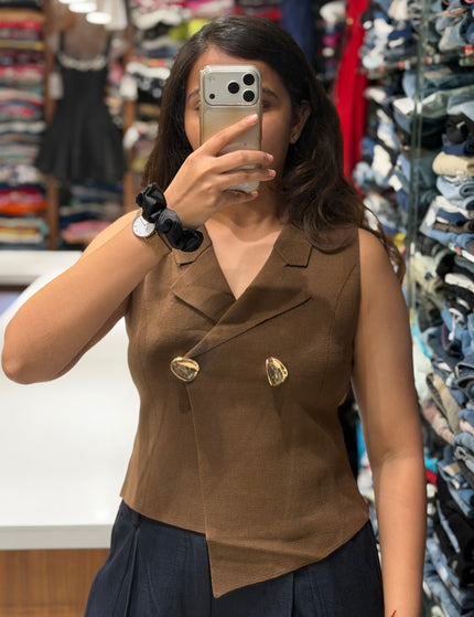 Tailored Wrap Vest Top