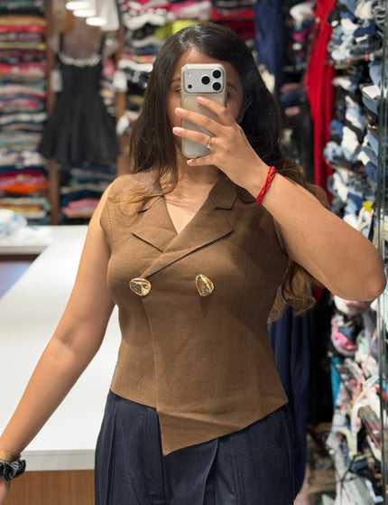 Tailored Wrap Vest Top