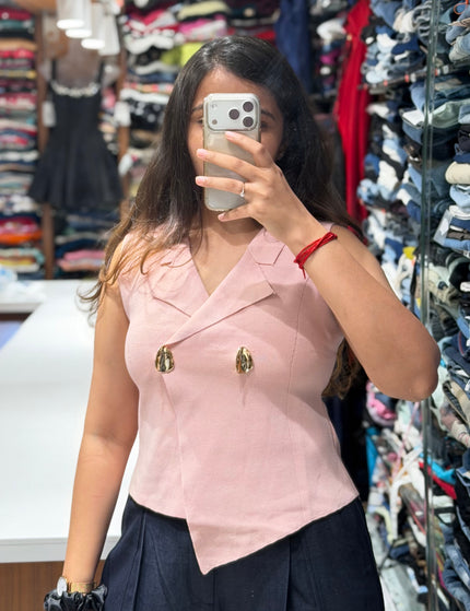 Tailored Wrap Vest Top