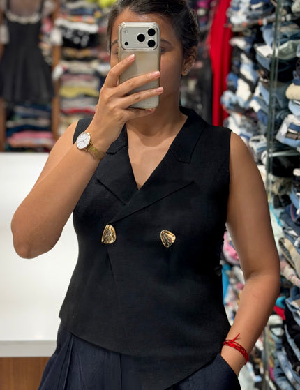 Tailored Wrap Vest Top