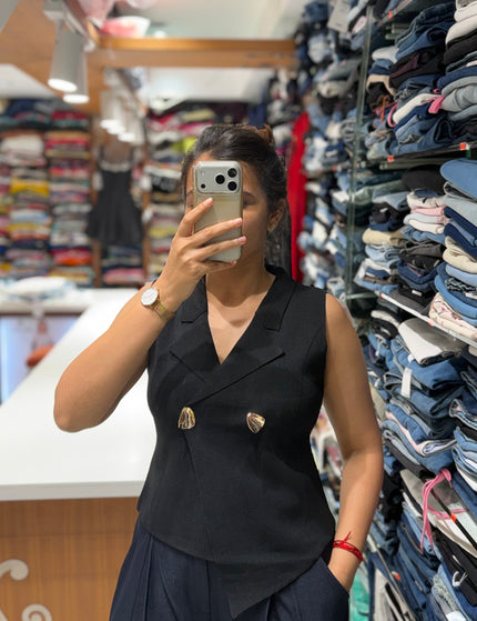 Tailored Wrap Vest Top