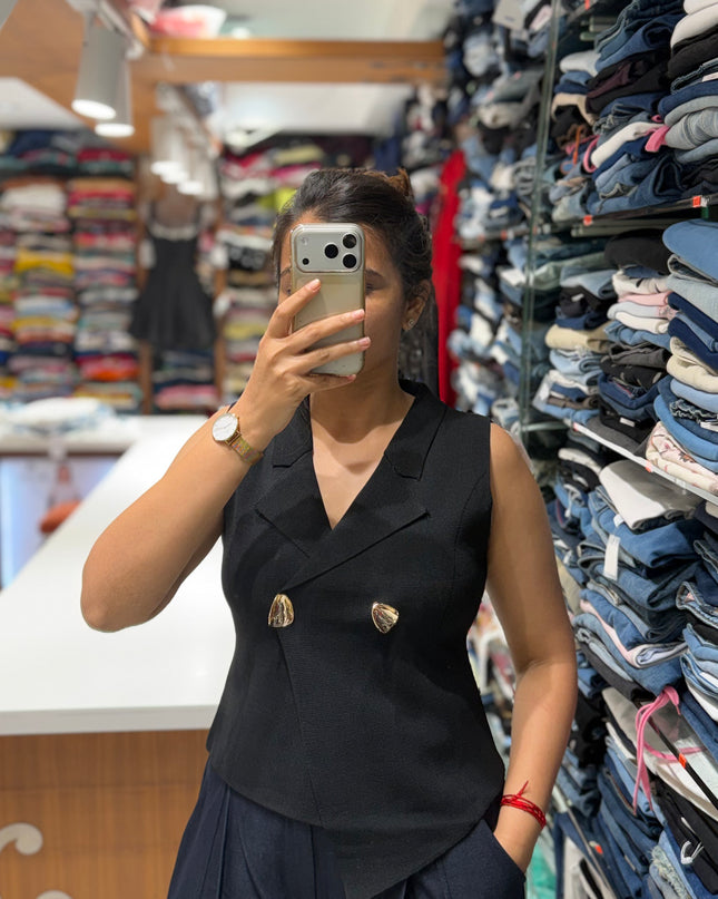 Tailored Wrap Vest Top