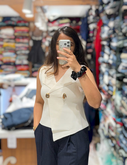 Tailored Wrap Vest Top