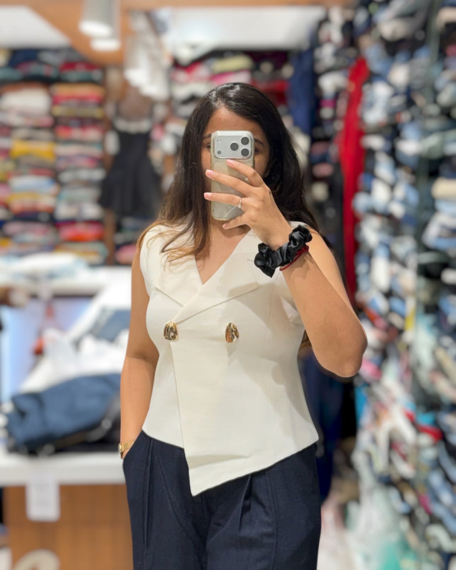 Tailored Wrap Vest Top