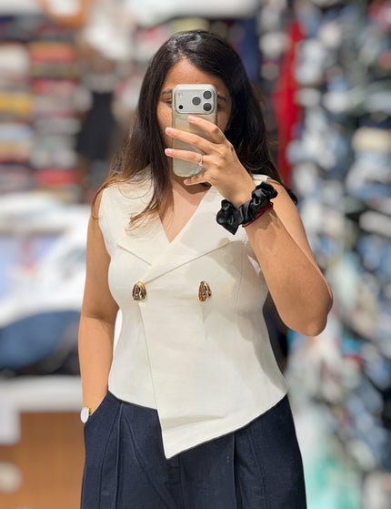 Tailored Wrap Vest Top