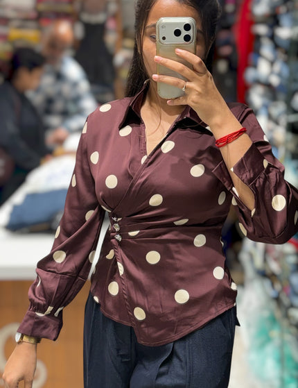 Polka Cinch Top
