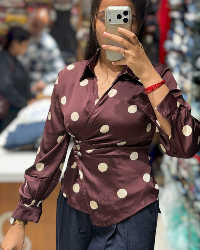 Polka Cinch Top