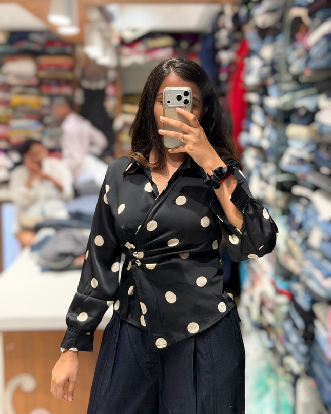 Polka Cinch Top