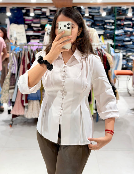 Sculpted Pleat Blouse