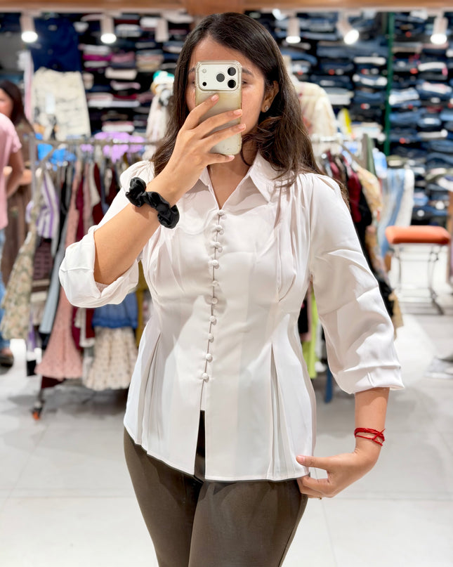 Sculpted Pleat Blouse