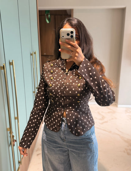 Mandarin Polka Dot Jacket