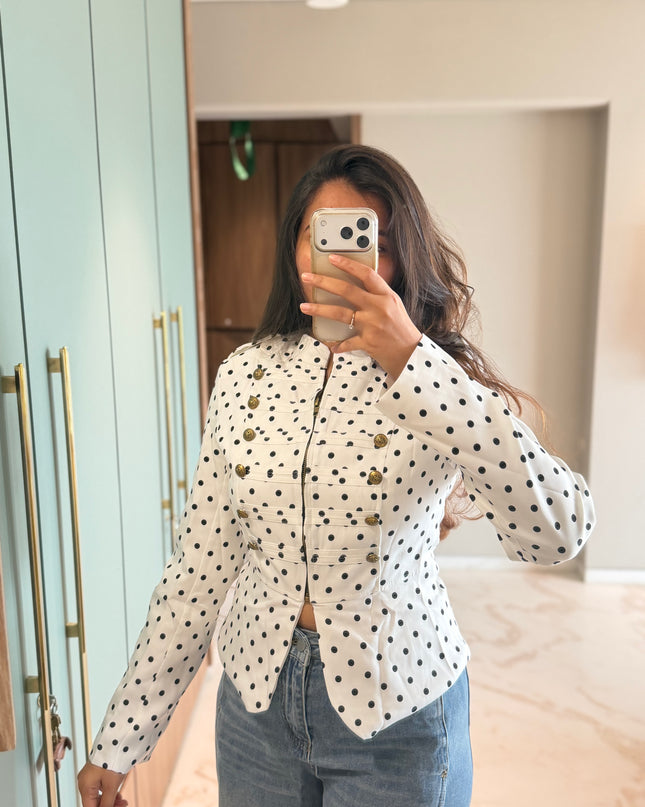 Mandarin Polka Dot Jacket