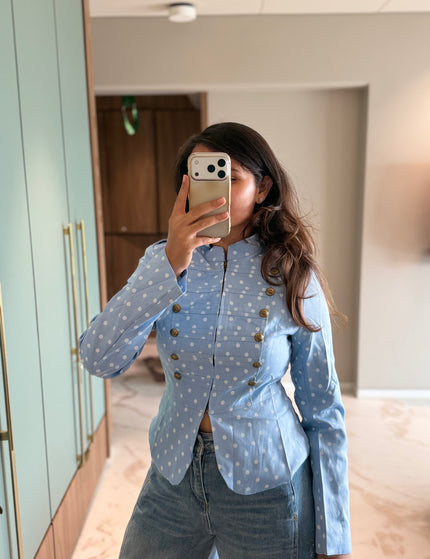 Mandarin Polka Dot Jacket