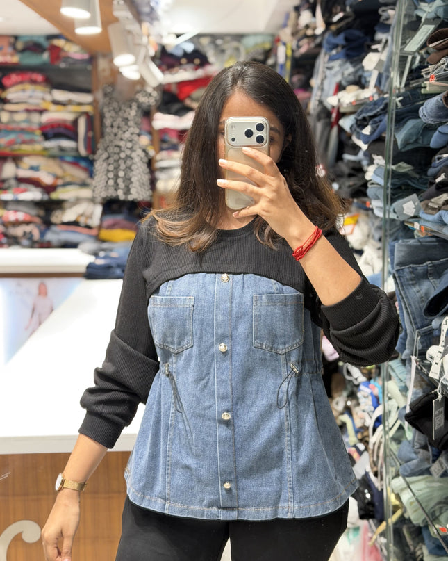 Monaco Denim Knit Top