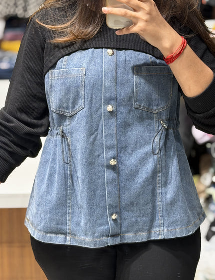 Monaco Denim Knit Top