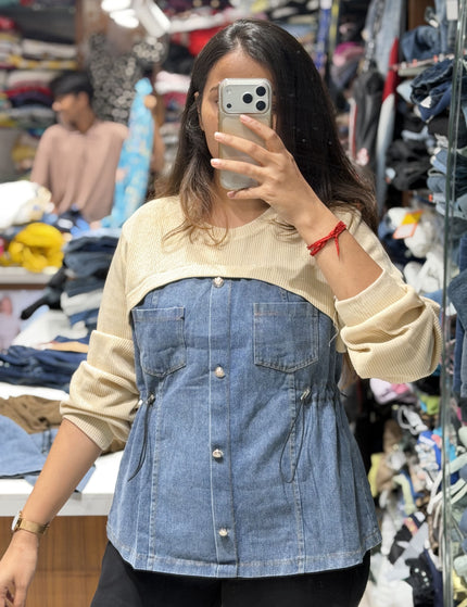 Monaco Denim Knit Top