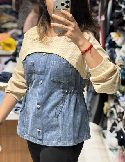 Monaco Denim Knit Top