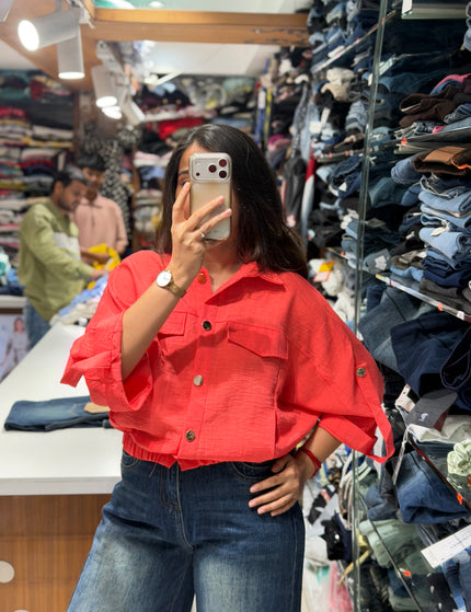 Atlas Cropped Statement Shirt