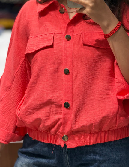 Atlas Cropped Statement Shirt