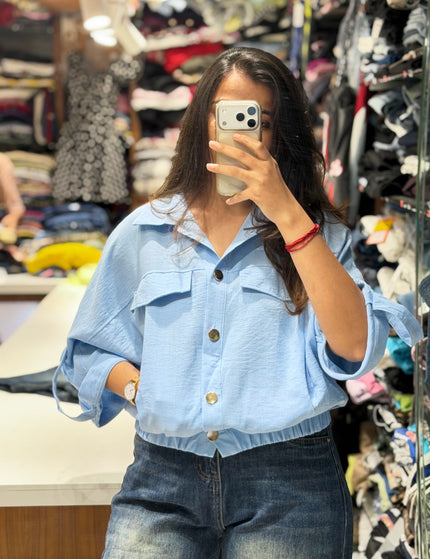 Atlas Cropped Statement Shirt