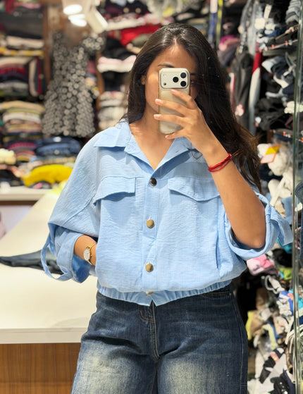 Atlas Cropped Statement Shirt