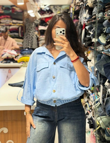 Atlas Cropped Statement Shirt