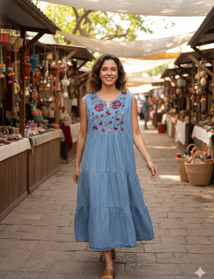 Rosevine Denim Dress