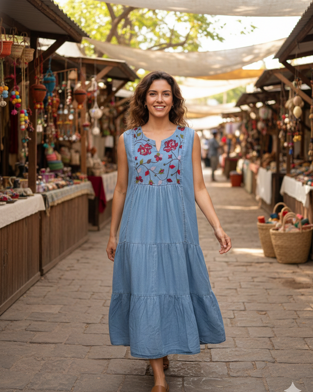 Rosevine Denim Dress