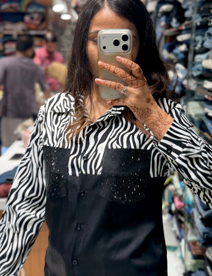 Zebra Sequin Shirt