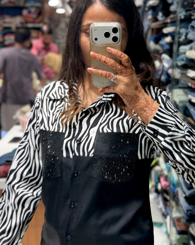 Zebra Sequin Shirt
