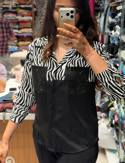 Zebra Sequin Shirt