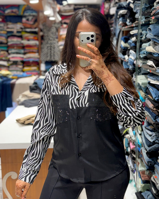 Zebra Sequin Shirt