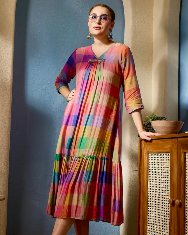 Rangrez Check Kurti