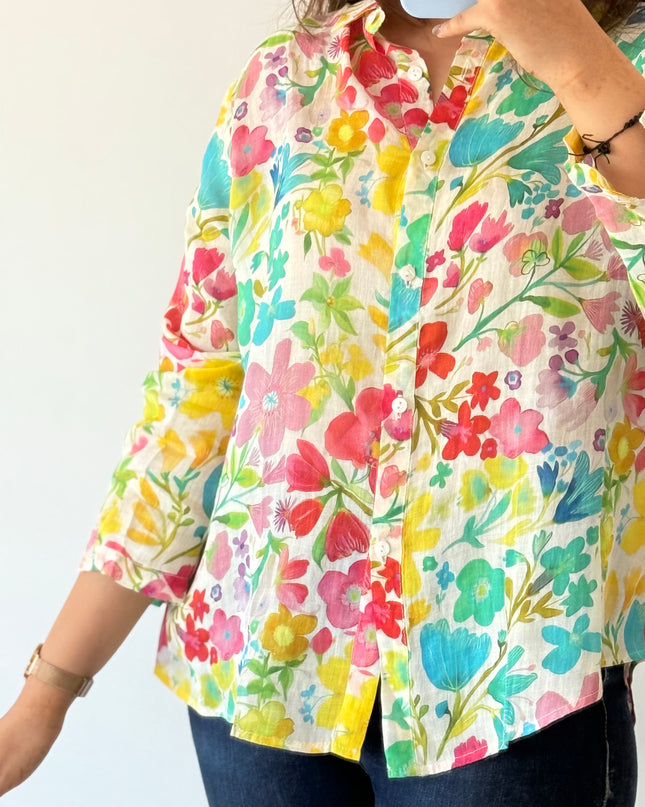 Summer Paper Linen Printed Shirts