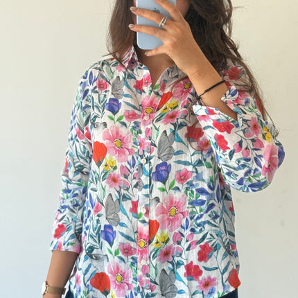 Summer Paper Linen Printed Shirts