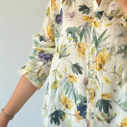 Summer Paper Linen Printed Shirts