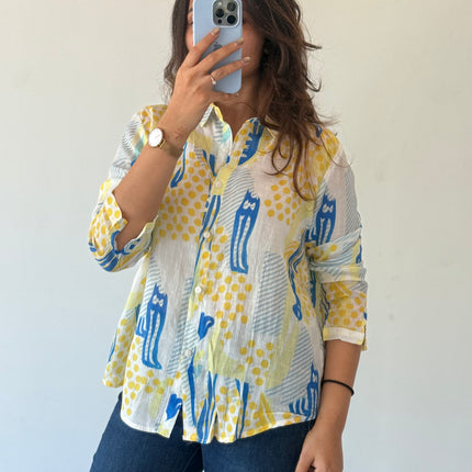 Summer Paper Linen Printed Shirts