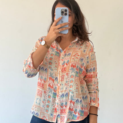 Summer Paper Linen Printed Shirts