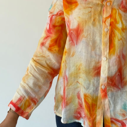 Summer Paper Linen Printed Shirts