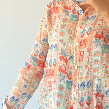 Summer Paper Linen Printed Shirts
