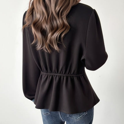 Contrast Panel Denim Top